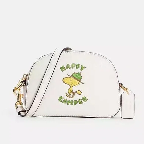 Coach X Peanuts Woodstock Happy Camper Bag and Keychain - Picture 3 of 12